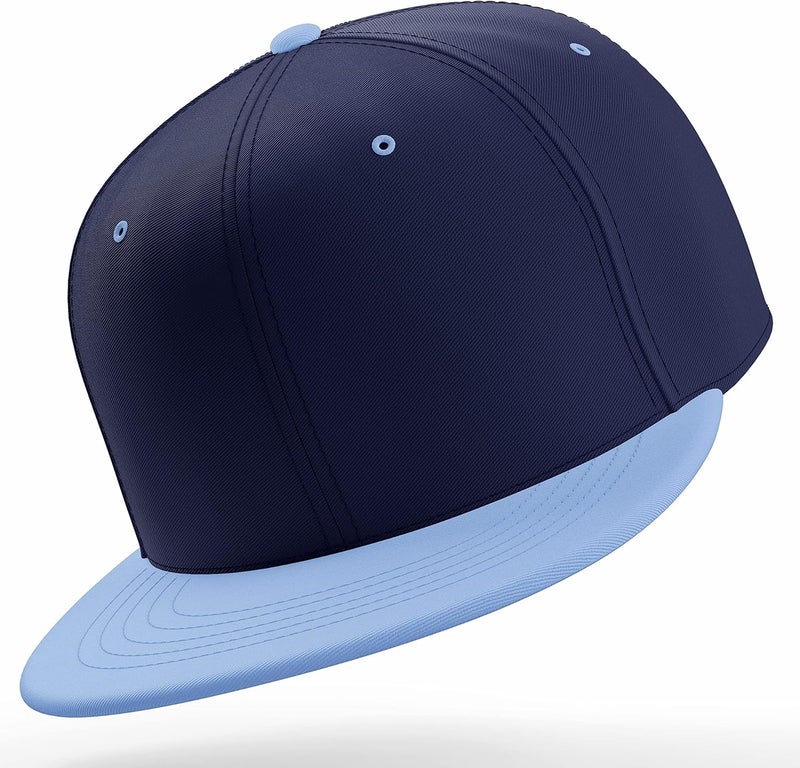 Daxton Store Classic Blank Snapback Flat Bill Visor Hat Cap One Size Adjustable Back - Image 4